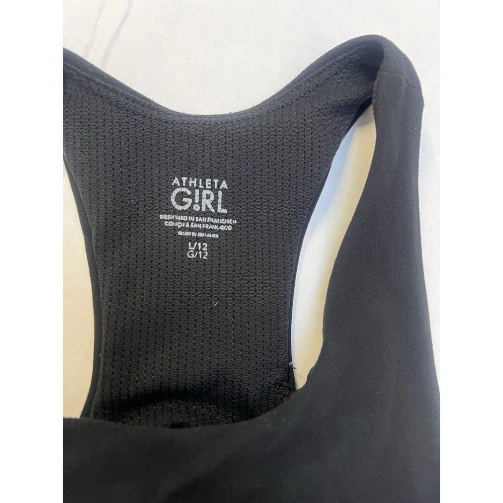 Athleta Girl Size L 12 Racerback Tank Top Crop Cropped Everyday Workout Gym